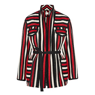 Breeda Striped Wool-Blend Jacket