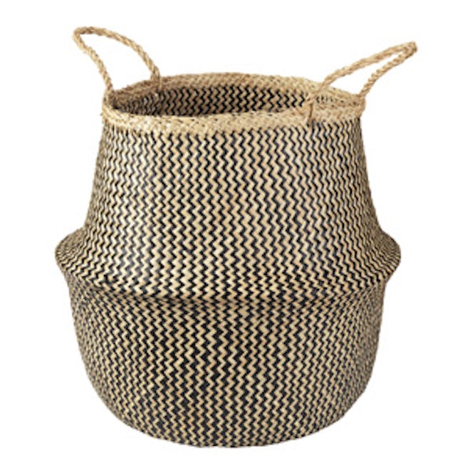 Basket in Seagrass/Black