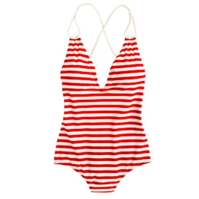 Striped One-Piece Swimsuit