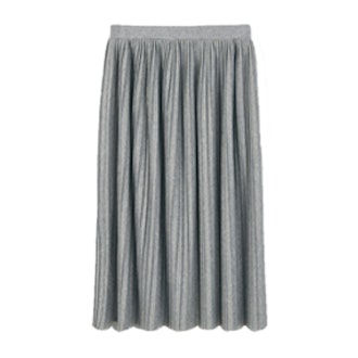 Metallic Pleated Skirt