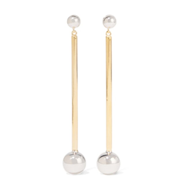 Orbit Gold And Silver-Plated Earrings
