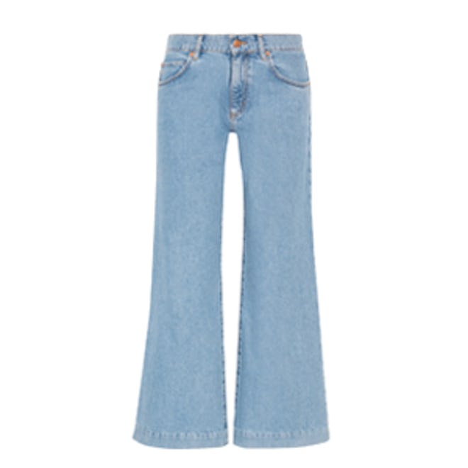 Topanga Mid Rise Wide Leg Jeans