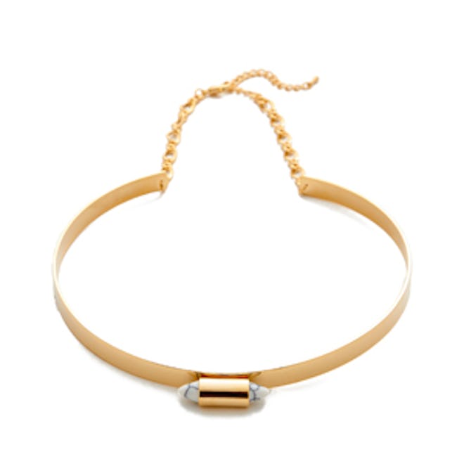 Gold Marble Collar Necklace