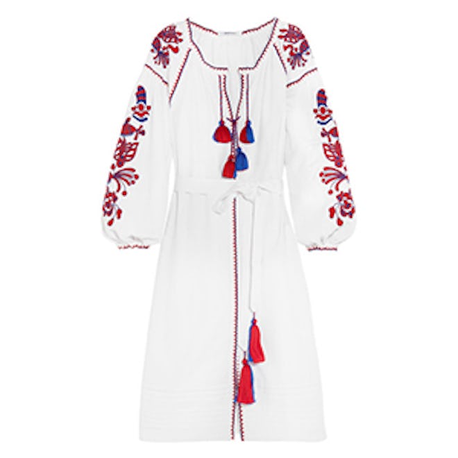 Poppy Embroidered Linen Dress