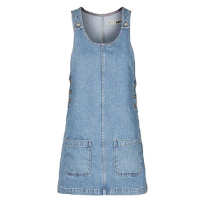 Scoop Patch Denim Dress