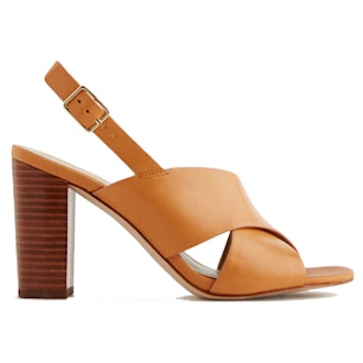 Louisa Block Heel Leather Sandals