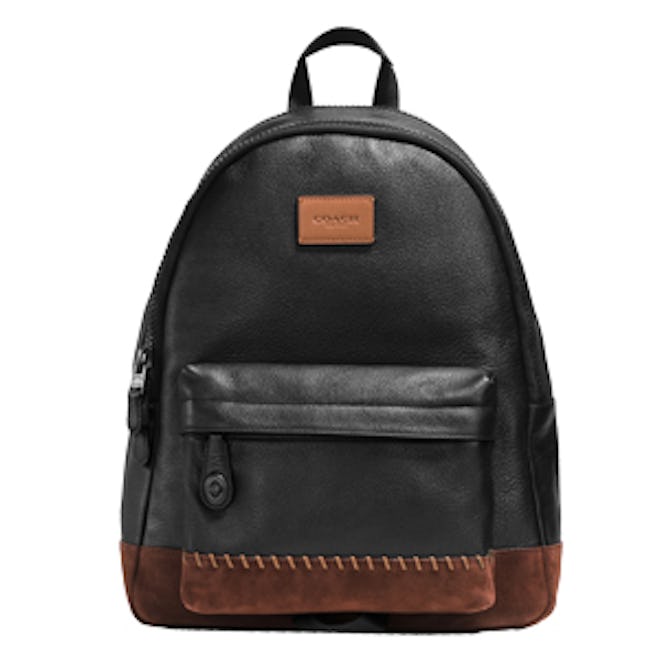 Modern Varsity Campus Backpack in Pebble Leather