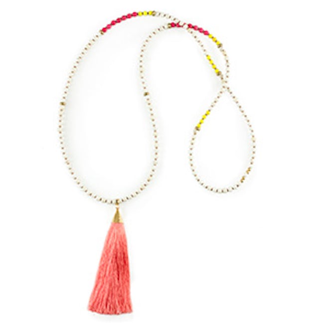 Horizon Pink Tassel Necklace