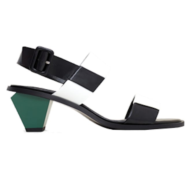 Contrast Heel Sandals