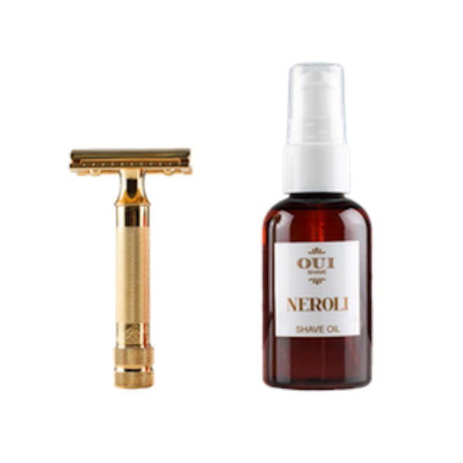 Carrie 14K Gold Razor Set