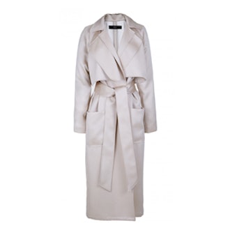 Double Face Satin Soft Trench Coat