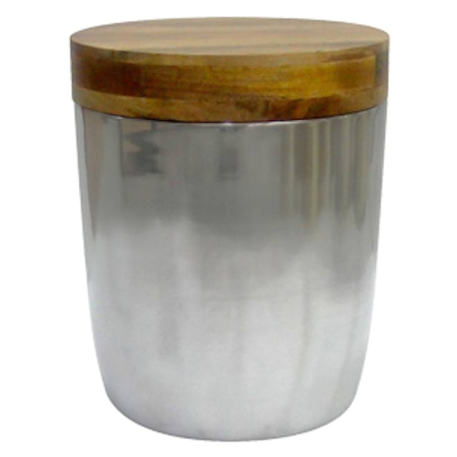 Silver Storage Drum Accent Table