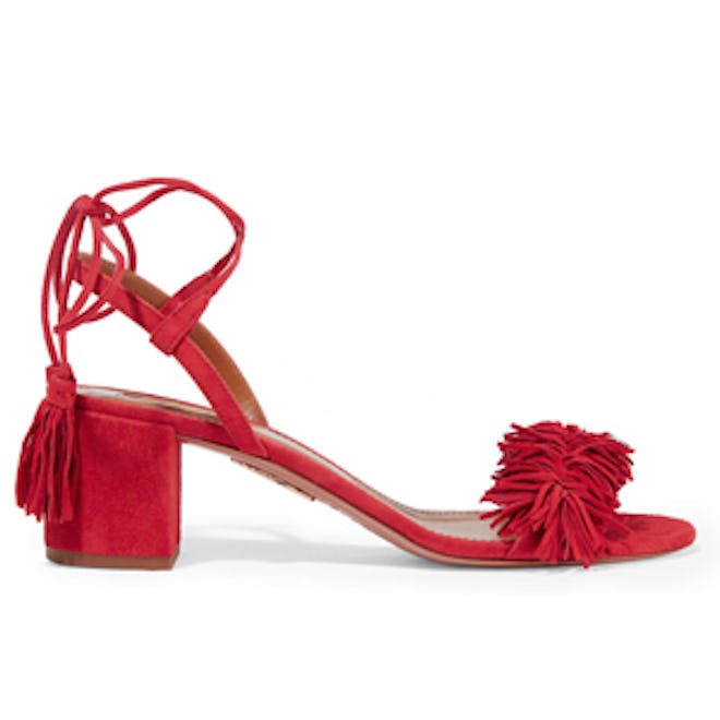 Wild Thing Fringed Suede Sandals