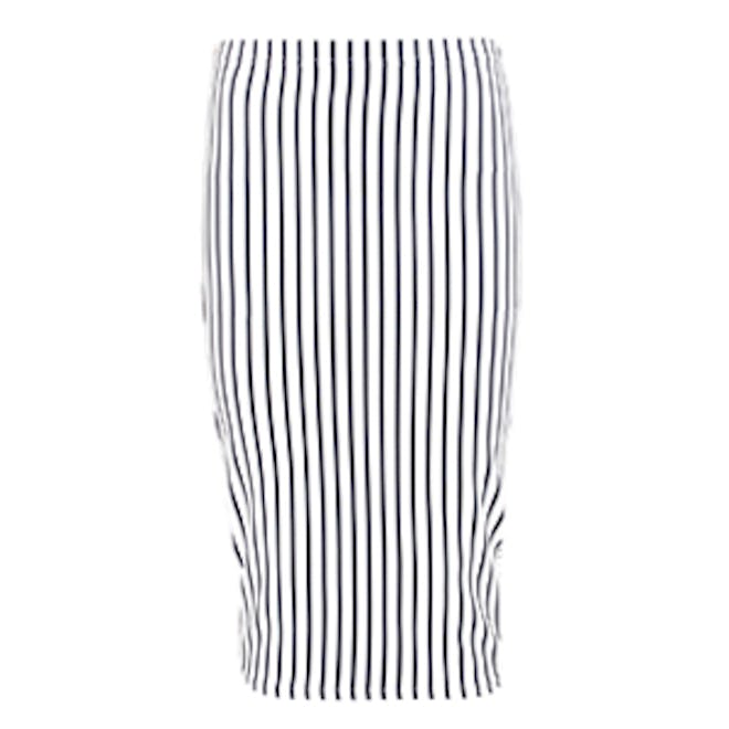 Mia Bandage Stripe Longer Line Midi Skirt