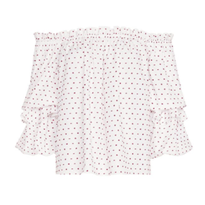 Gia Dot Ruffle Top