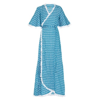 Cristina Cotton Maxi Wrap Dress