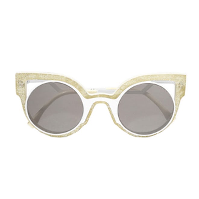 Cutout Cat‐Eye Glittered Acetate Sunglasses