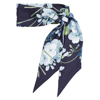 Floral-Print Silk-Twill Scarf