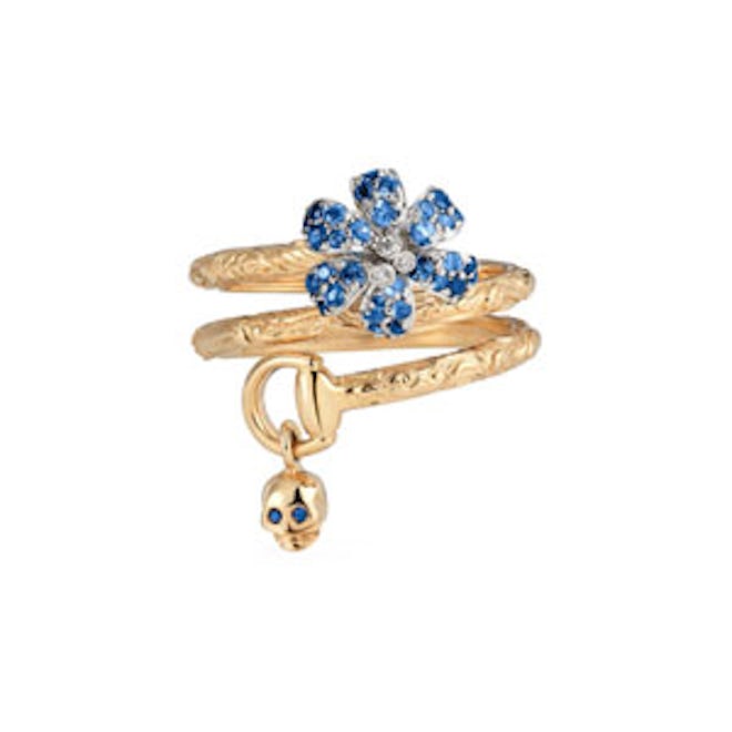 Gucci Flora Ring with Sapphires