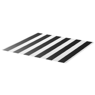 Place Mat, Stripe, Black/White