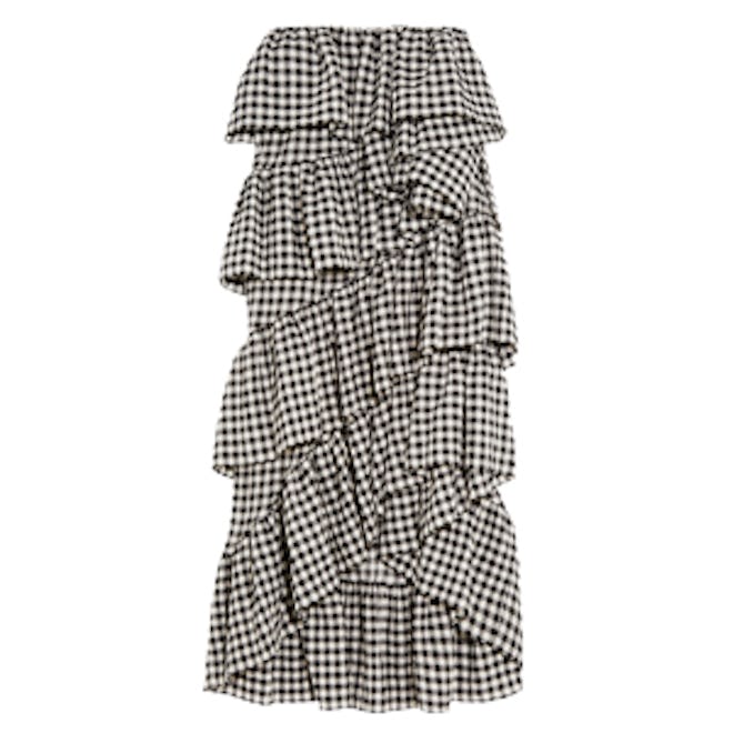 Full On Ruffled Crinkled Cotton-Blend Skirt