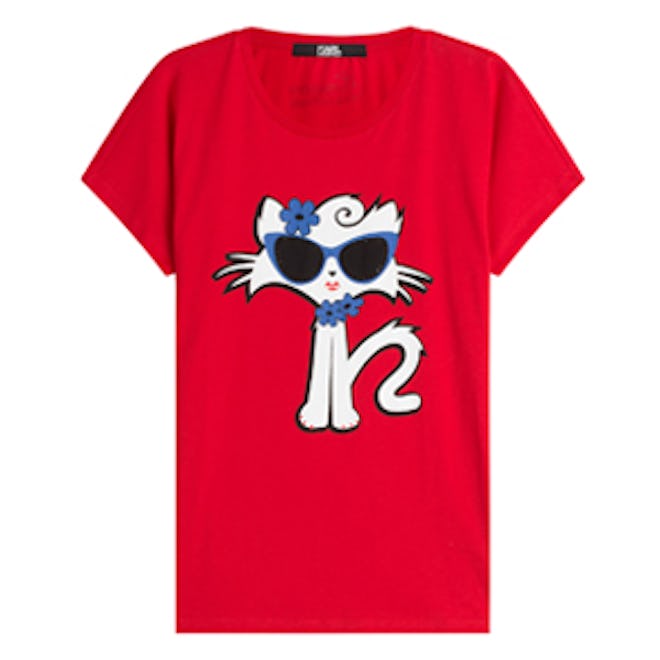 Choupette On The Beach Cotton T-Shirt