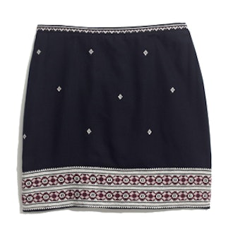 Embroidered Gamine Skirt