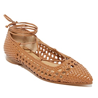 Woven Leather Flats