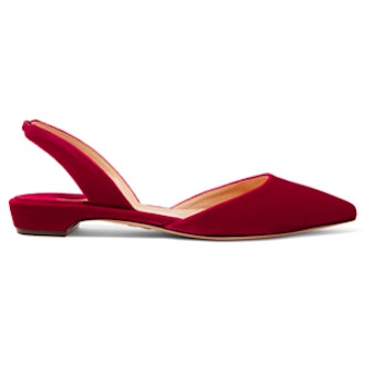 Rhea Velvet Point-Toe Flats