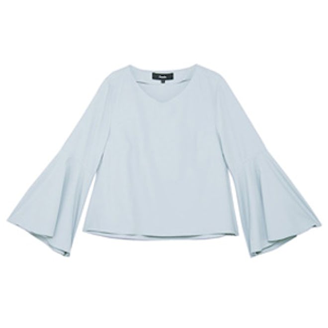 Abarrane V-Neck Bell Sleeve Blouse