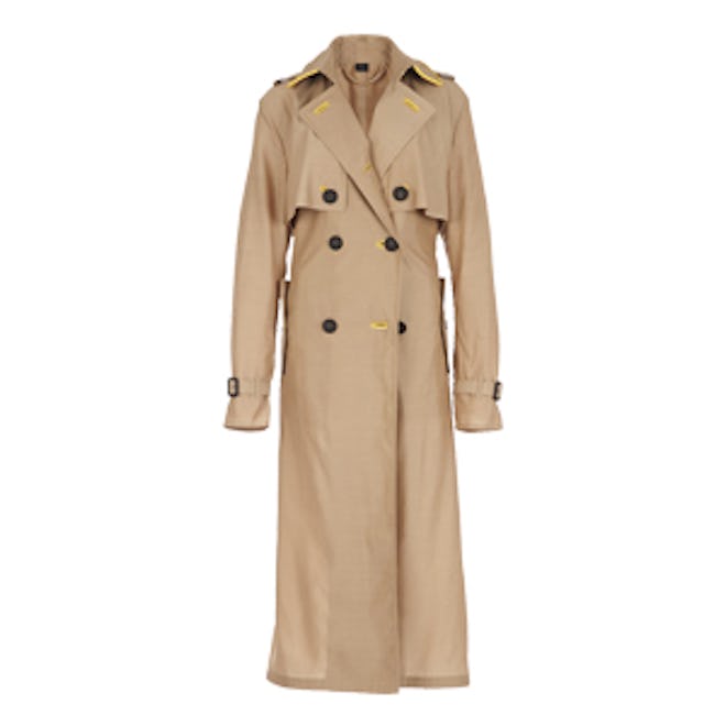 Storm Shield Silk Wool Trench Coat