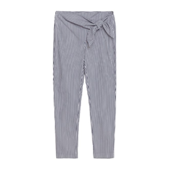 Striped Poplin Trousers