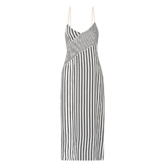 Striped Voile Midi Dress