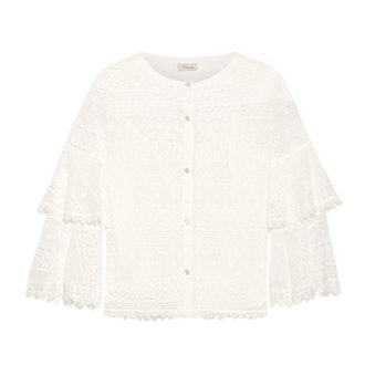 Desdemona Paneled Guipure Lace Top