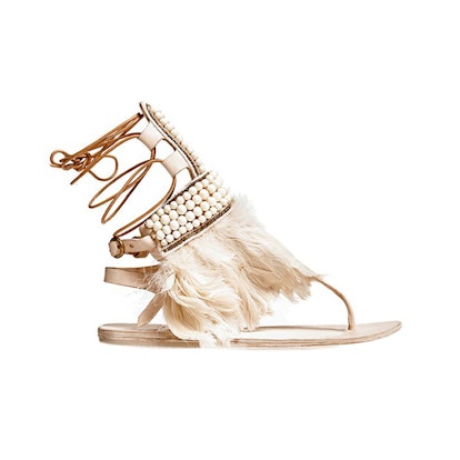 Brother Vellies Beaded Feather Sandal 
