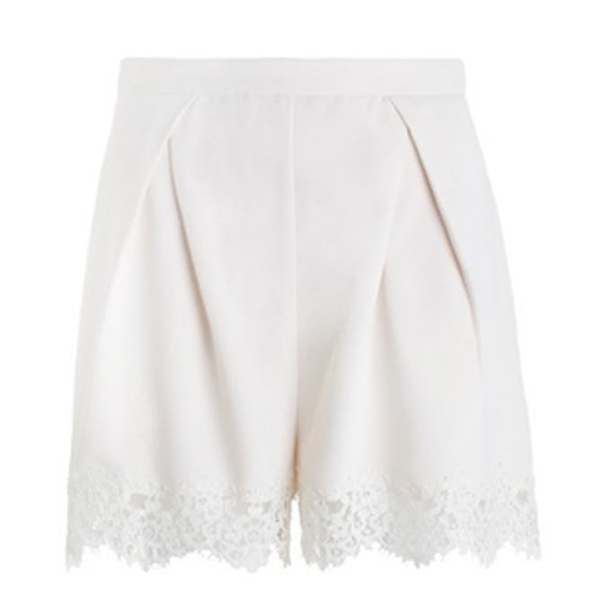 Crepe Lace Tuck Short