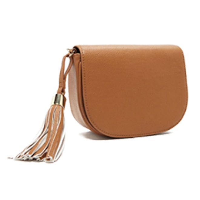 Tasseled Faux Leather Crossbody