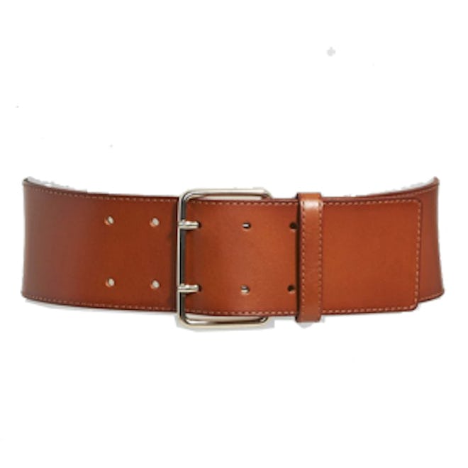 Stitched Wide Leather Belt