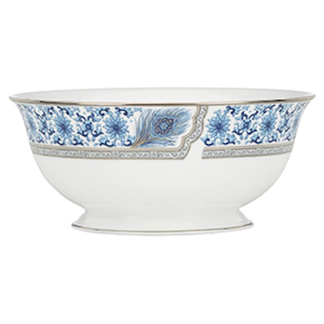 Sapphire Plume Serve Bowl