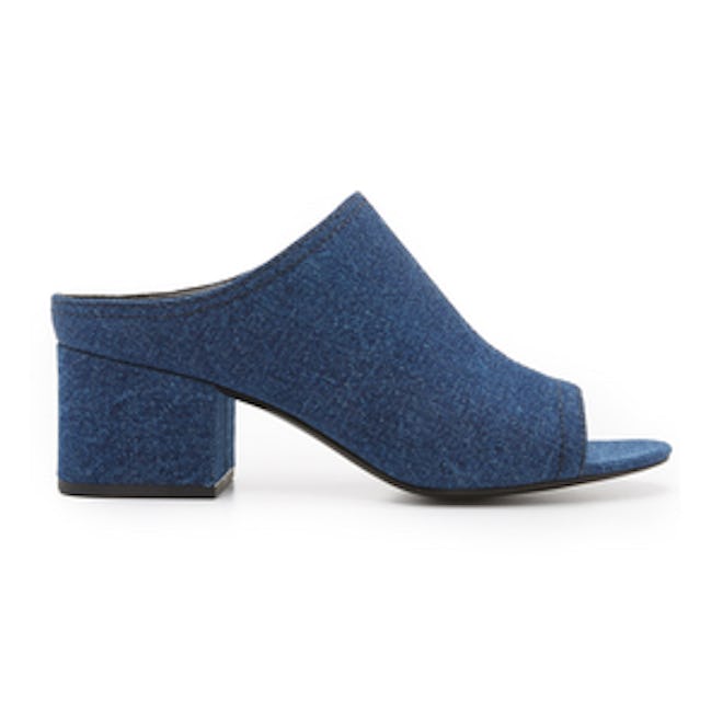 Cube Denim Mules