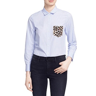 Leema Pocket Detail Stripe Cotton Shirt