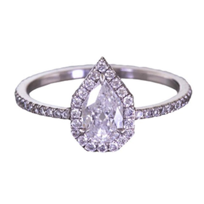 0.58 Carat Pear-Cut Diamond Ring