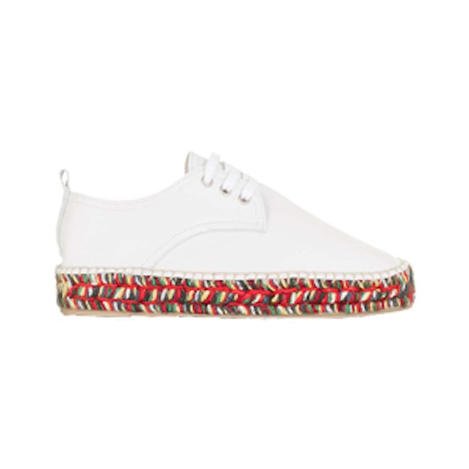 Leather Lace-Up Espadrille