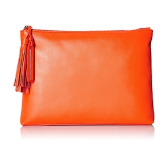 Tassel Pouch Nappa Leather Clutch