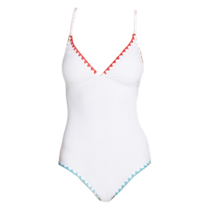 Embroidered One-Piece Swimsuit