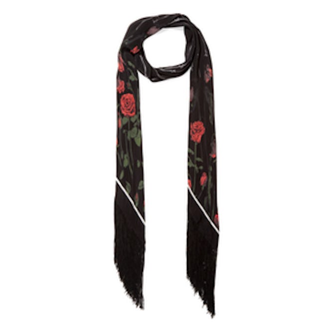 Printed Silk Crepe de Chine Scarf