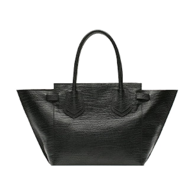 Black Textured Tote Bag