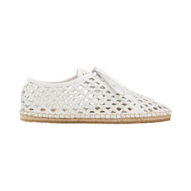 Woven Leather Espadrille Sneakers
