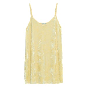 yellow velvet dress zara