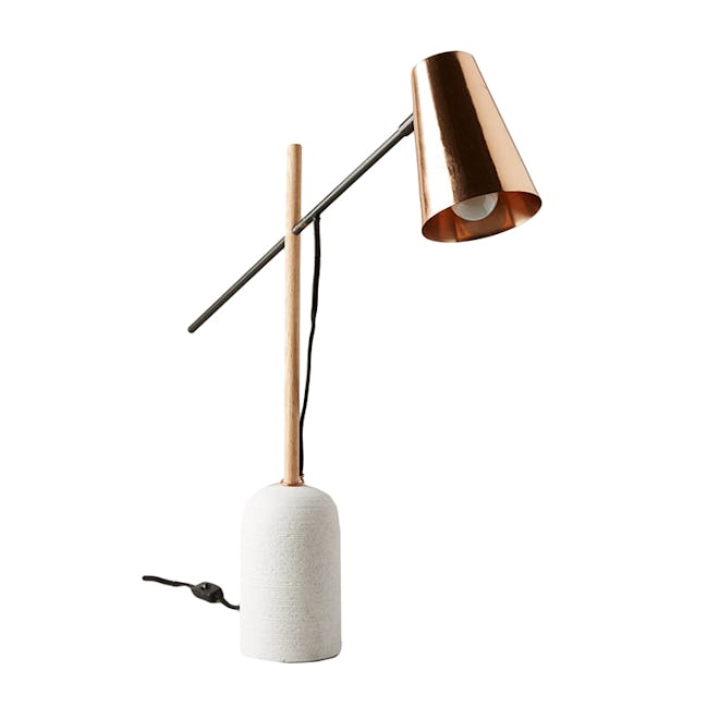 Slanted Copper Table Lamp